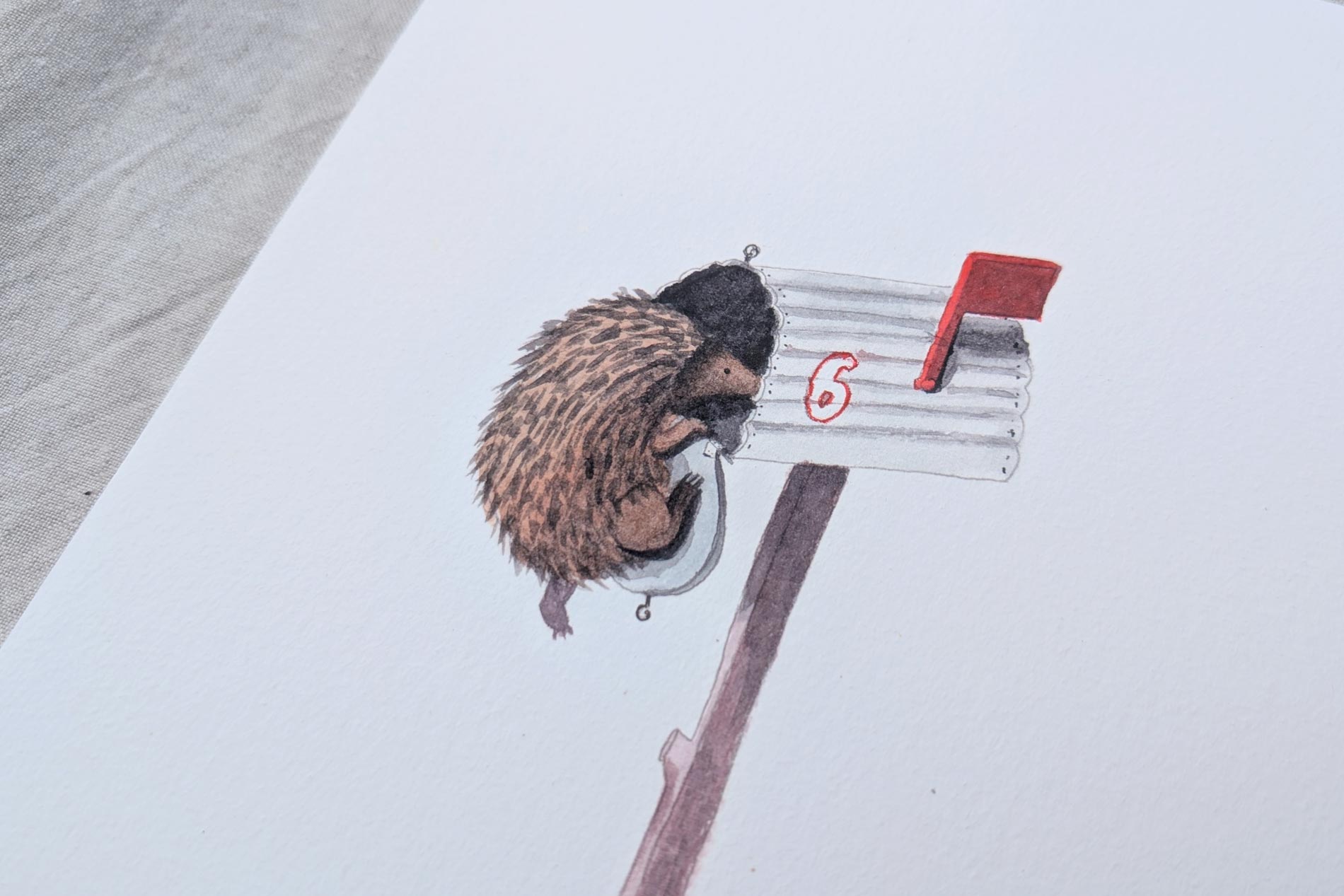 A photograph of Eric the Postie art print